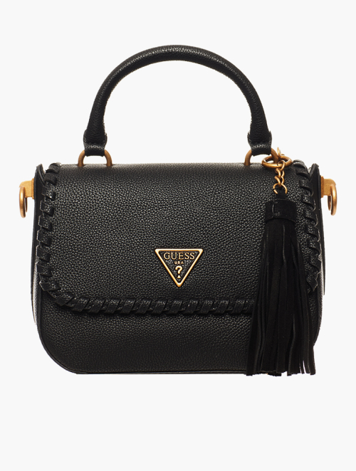 guessバッグ MyRunway | Shop GUESS Black Kaoma Top Handle Flap Bag for Women